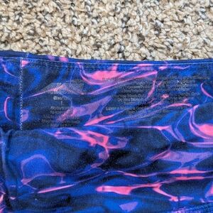 AVIA Vibrant Blue and Pink Patterned Leggings